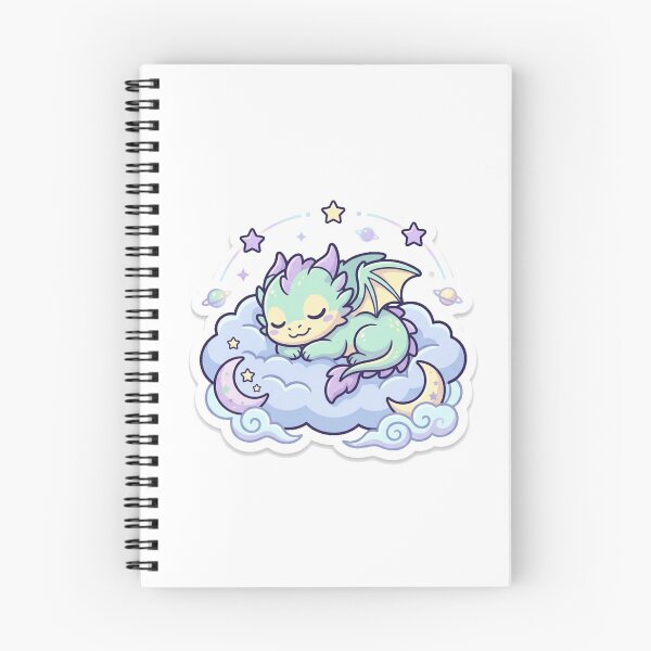 Item preview, Cute Sleeping Baby Dragon on Cloud Sticker designed and sold by 7oliver.