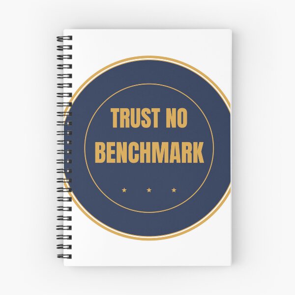 Item preview, Trust No Benchmark Funny AI Badge Shirt Dark designed and sold by BerkleyCo.
