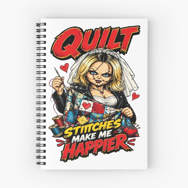 Item preview, QUILT Stitches Make Me Happier – Spooky Gothic Quilter Funny Quilting Gift designed and sold by MAJCO-ART.