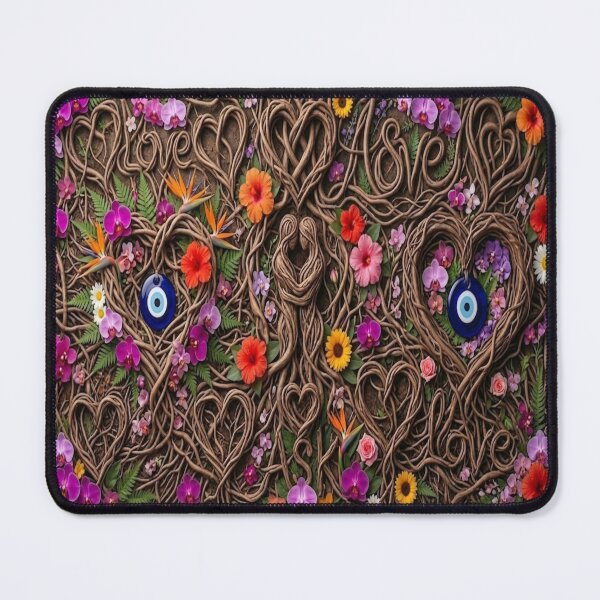 Item preview, Eternal Lovers Root Art - Hidden Love Message and Evil Eye designed and sold by Breezes-of-Ida.