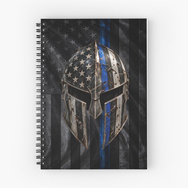 Item preview, Thin Blue Line Spartan Helmet – Law Enforcement Warrior designed and sold by ArtistWill.