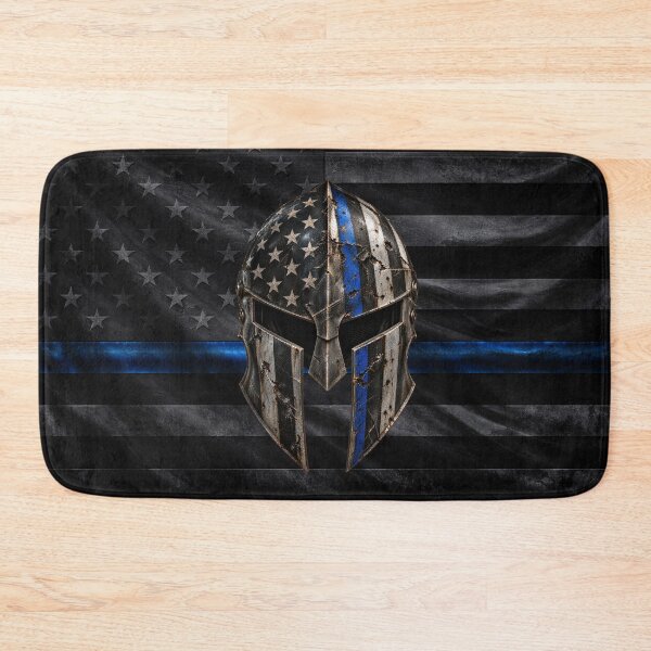 Item preview, Thin Blue Line Spartan Helmet – Law Enforcement Warrior designed and sold by artistwill.