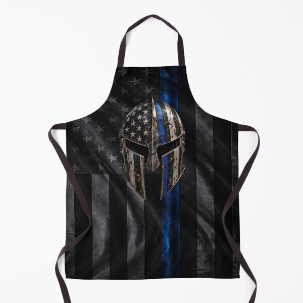 Item preview, Thin Blue Line Spartan Helmet – Law Enforcement Warrior designed and sold by artistwill.