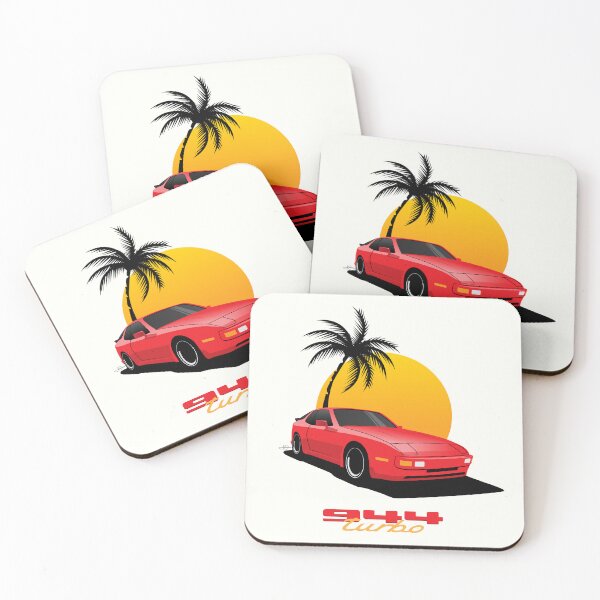 Item preview, 1988 Porsche 944 turbo beach illustration designed and sold by blackdogshop.