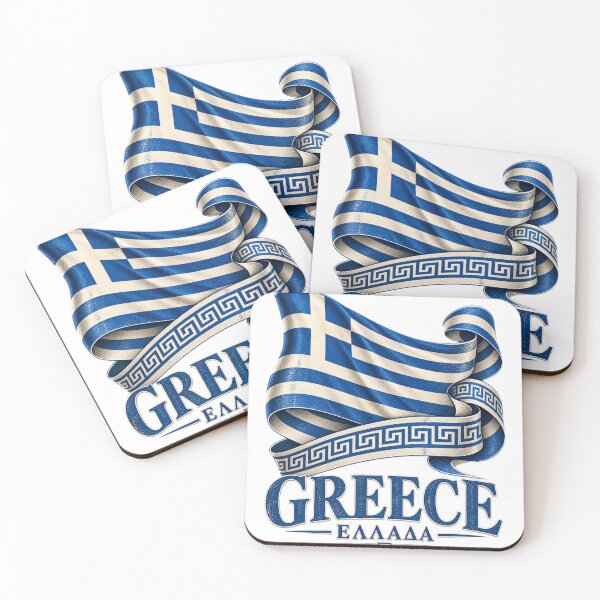 Artikelvorschau, Griechische Flagge, Schleife, Kulturerbe entworfen und verkauft von Larkfound Studio.