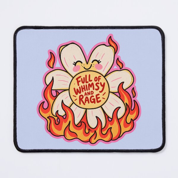 Item preview, Full of Whimsy and Rage – Funny Flower Feminine Chaos Design designed and sold by SnugbugStudios.