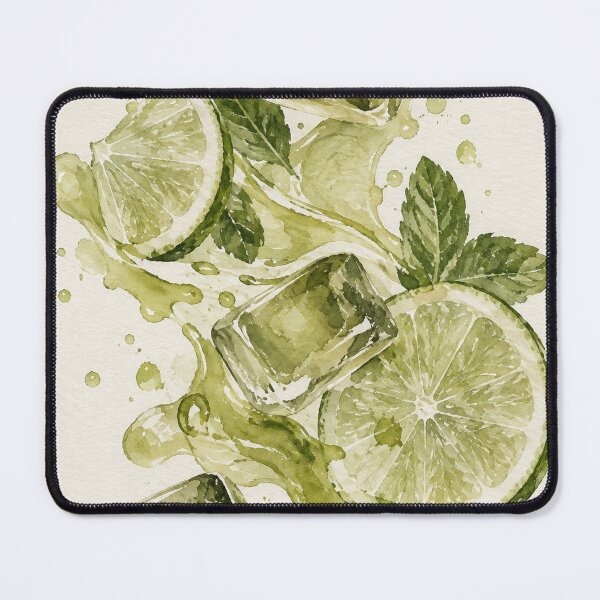 Item preview, Lime Watercolor Splash | Citrus Mint Ice Cubes Painting designed and sold by aztrends.