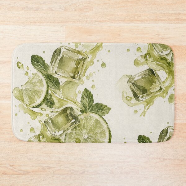 Item preview, Lime Watercolor Splash | Citrus Mint Ice Cubes Painting designed and sold by aztrends.