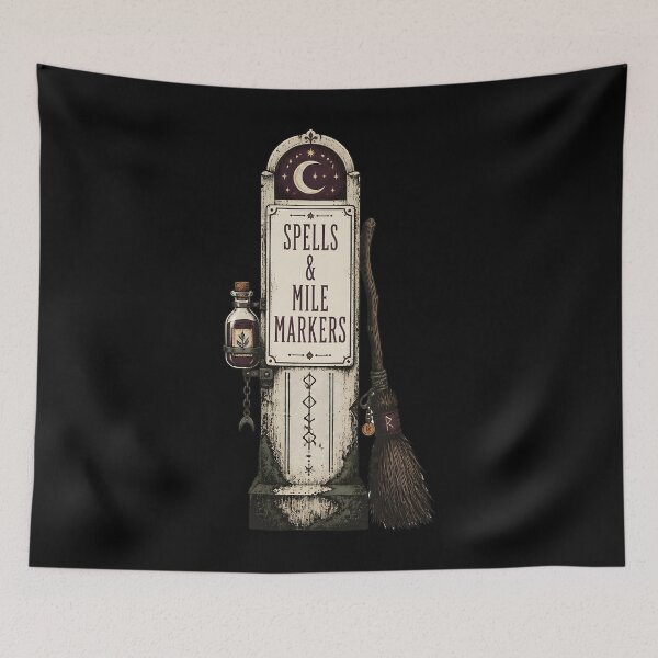 Item preview, Spell Markers Highway Witch Road Sign Spooky designed and sold by MatrixRig.