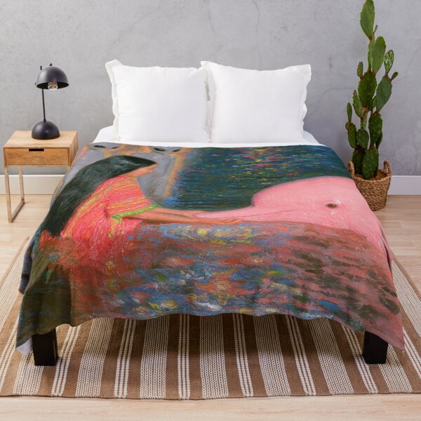 Item preview, The Pink Dolphin of my Dreams — Visionary Art | Spiritual Ocean Dream designed and sold by RoninGangStudio.