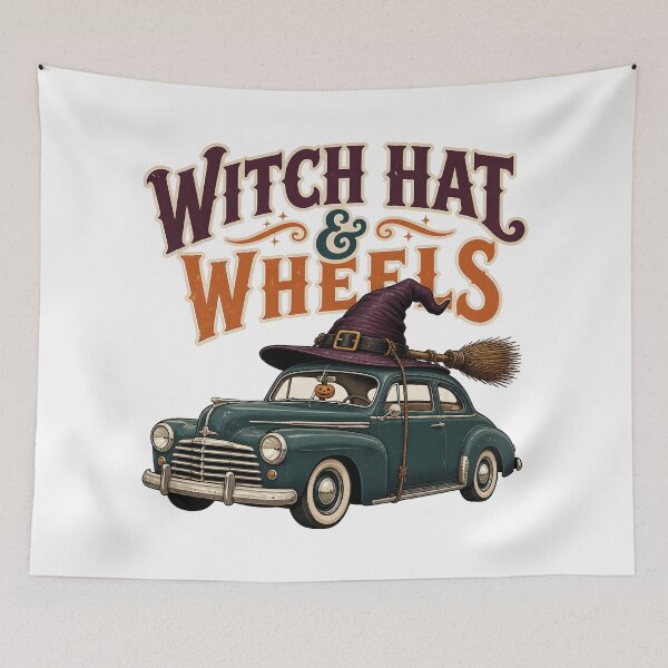 Item preview, Witch Hat Wheels Vintage Car Spooky Magic designed and sold by MatrixRig.