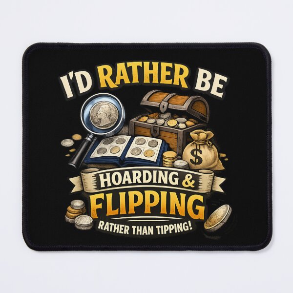 Item preview, Coin Hoarding and Flipping - Funny Collector designed and sold by SidTastic .