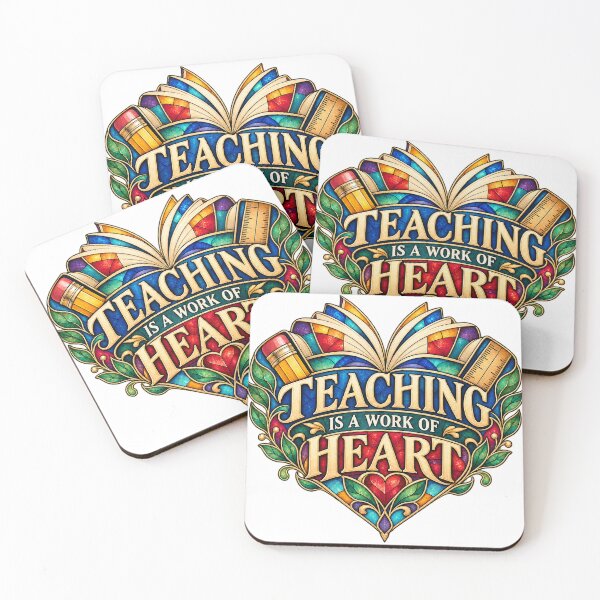 Item preview, Teaching Is a Work of Heart — Teacher Appreciation Gift designed and sold by CaribChroma.