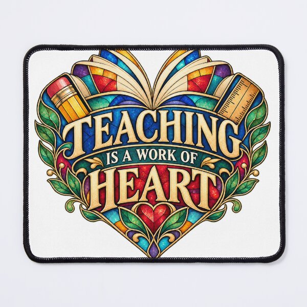 Item preview, Teaching Is a Work of Heart — Teacher Appreciation Gift designed and sold by CaribChroma.