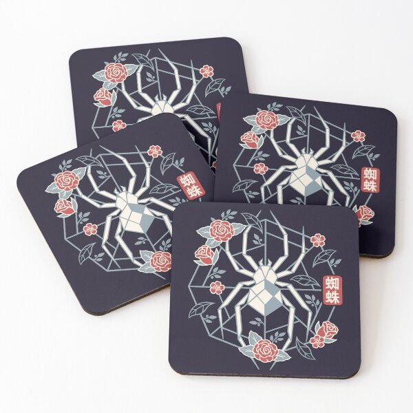 Item preview, Geometric Spider with Web and Floral Botanical Frame designed and sold by NemiMakeit.