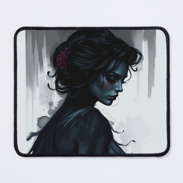 Item preview, Melancholy Gothic Rose Profile - Dark Fine Art Portrait designed and sold by ERODED SELF.