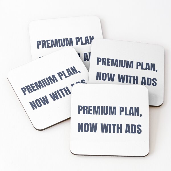 Item preview, Premium Plan Now With Ads Funny AI T-Shirt designed and sold by BerkleyCo.