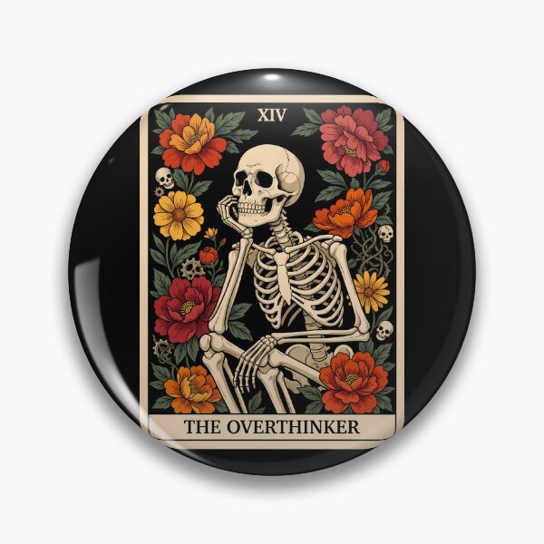 Item preview, The Overthinker Tarot Card | Funny Gothic Overthinker Tarot designed and sold by FernaRoje.