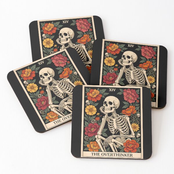 Item preview, The Overthinker Tarot Card | Funny Gothic Overthinker Tarot designed and sold by FernaRoje.