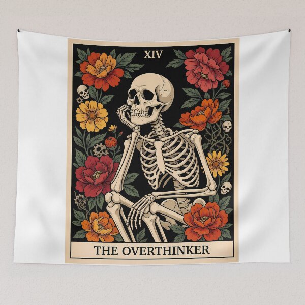 Item preview, The Overthinker Tarot Card | Funny Gothic Overthinker Tarot designed and sold by FernaRoje.