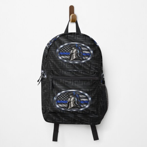 Item preview, Spartan Warrior – Thin Blue Line Law Enforcement Shield designed and sold by artistwill.