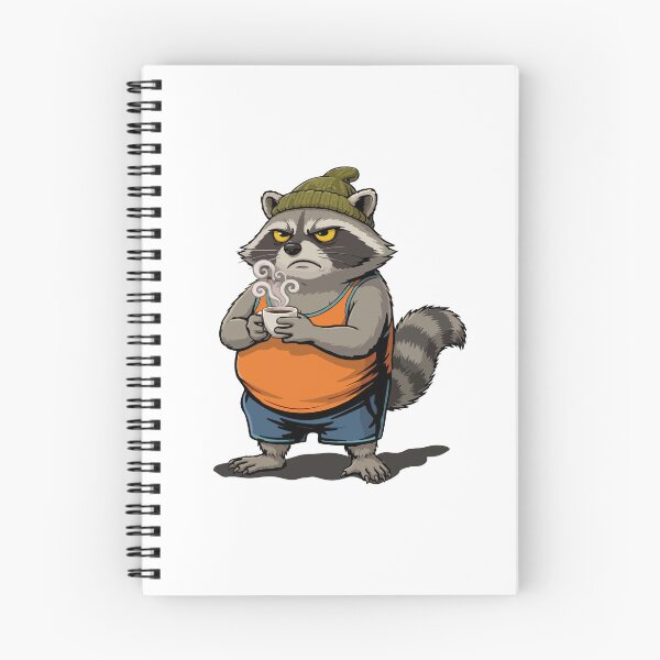 Item preview, Not a Morning Person Raccoon – Funny Coffee-Drinking Raccoon Design designed and sold by SaltCreatives.
