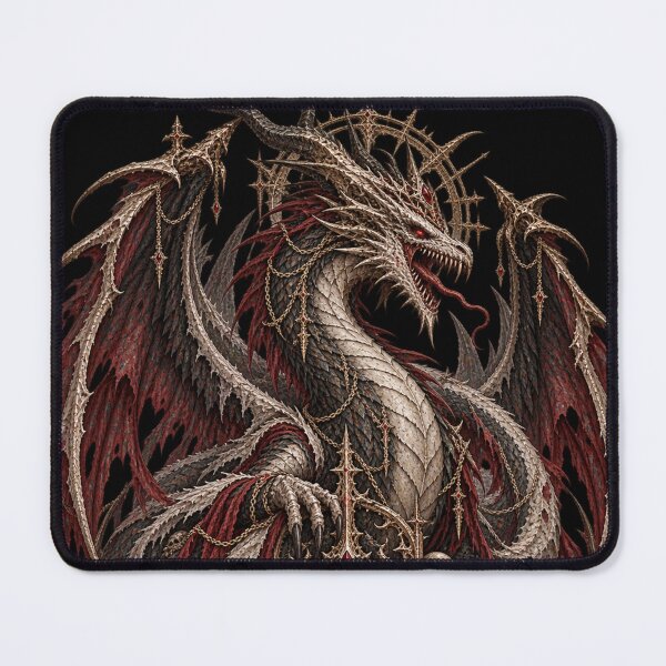 Item preview, The Last Wyrm Gothic Dragon Dark Fantasy designed and sold by Ashen Threads Studio.