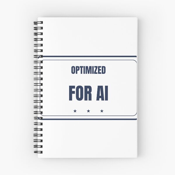 Item preview, Optimized For AI Funny Parody Label T-Shirt designed and sold by BerkleyCo.