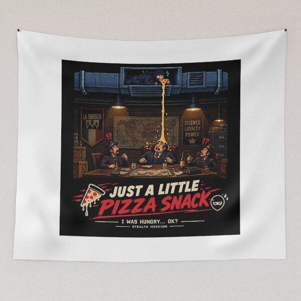 Item preview, Just a Little Pizza Snack Funny Mafia Ninja Stealth Mission designed and sold by kaipapershop.