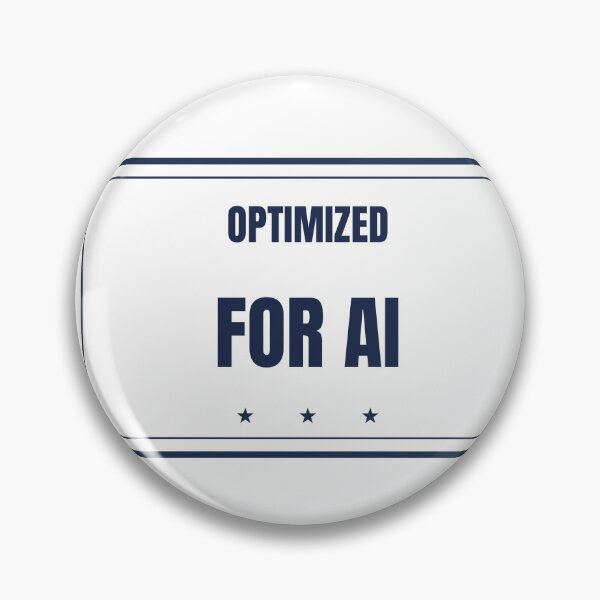 Item preview, Optimized For AI Funny Parody Label Sticker designed and sold by BerkleyCo.