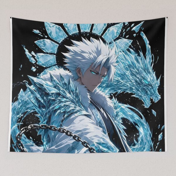Item preview, Crystal Ice Dragon Warrior – Frozen Frost Fantasy Anime Inspired Art designed and sold by Dyan4.