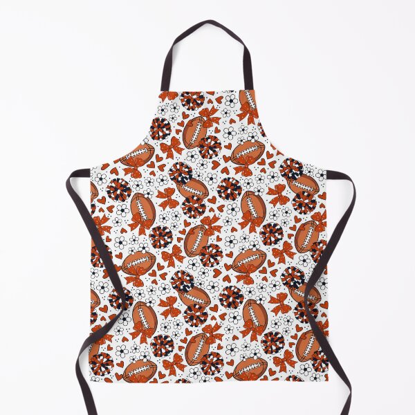 Item preview, Cheer Bows and Footballs Navy and Burnt Dark Orange designed and sold by KrisInStitches.