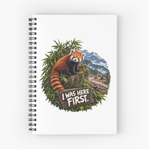 Item preview, I Was Here First – Red Panda Wildlife Conservation designed and sold by Animal Puns.