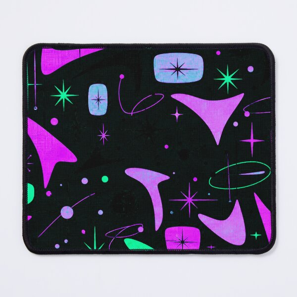 Item preview, Dark Neon Atomic Starburst Pattern - Cyberpunk 1950s Retro Futurism Design designed and sold by PureVintageLove.