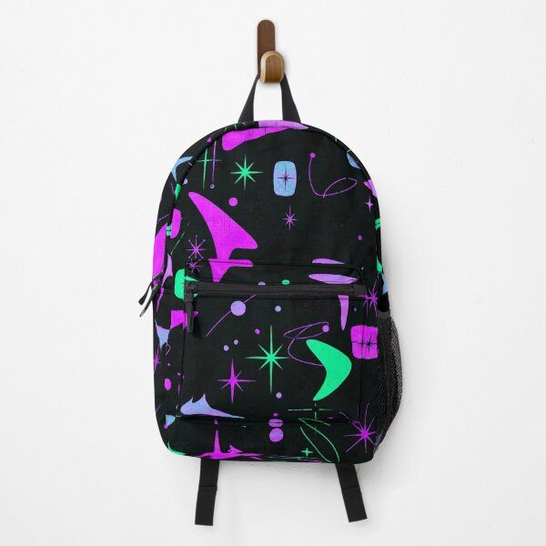 Item preview, Dark Neon Atomic Starburst Pattern - Cyberpunk 1950s Retro Futurism Design designed and sold by PureVintageLove.
