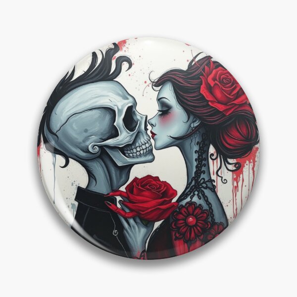 Item preview, Gothic Till Death Do Us Part - Skull Punk Romance Art designed and sold by ERODED SELF.