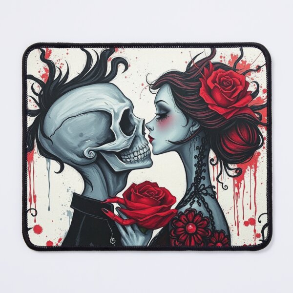 Item preview, Gothic Till Death Do Us Part - Skull Punk Romance Art designed and sold by ERODED SELF.