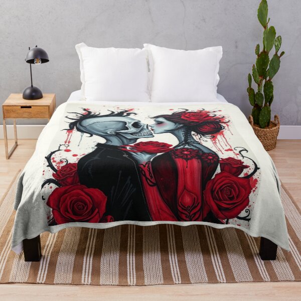 Item preview, Gothic Till Death Do Us Part - Skull Punk Romance Art designed and sold by ERODED SELF.