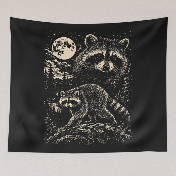 Item preview, Vintage Raccoon Moon Funny Feral Trash Panda  designed and sold by Y-Vibes.