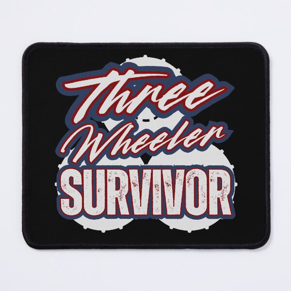 Item preview, Three Wheeler Survivor — Distressed Tire Graphic Retro Off‑Road Rider Patriotic Style designed and sold by GFamilyC.