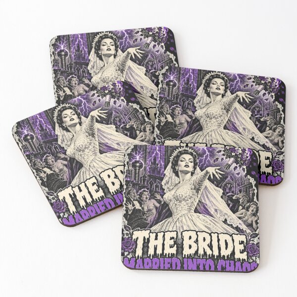 Item preview, The Bride Married Into Chaos Gothic Wedding Tee designed and sold by CerealBoxInk.