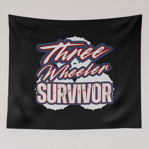 Item preview, Three Wheeler Survivor — Distressed Tire Graphic Retro Off‑Road Rider Patriotic Style designed and sold by GFamilyC.