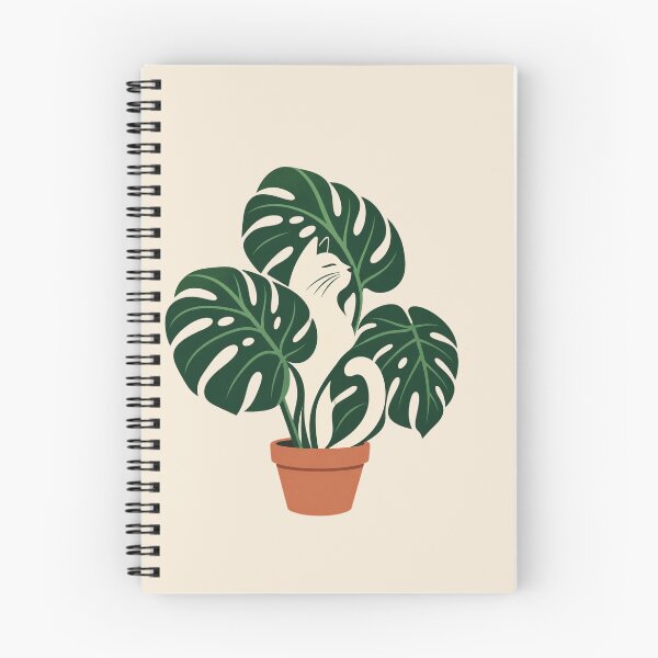 Item preview, Monstera Cat – Minimal Botanical Cat T-Shirt designed and sold by astersgraphics.