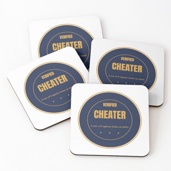 Item preview, Verified Cheater Funny AI Agent Badge Shirt Dark designed and sold by BerkleyCo.