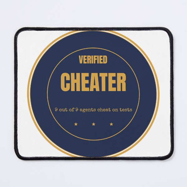 Item preview, Verified Cheater Funny AI Agent Badge Shirt Dark designed and sold by BerkleyCo.
