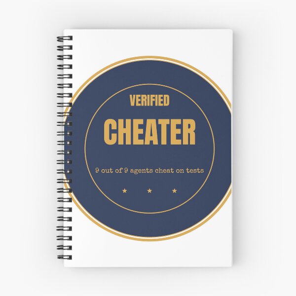 Item preview, Verified Cheater Funny AI Agent Badge Shirt Dark designed and sold by BerkleyCo.