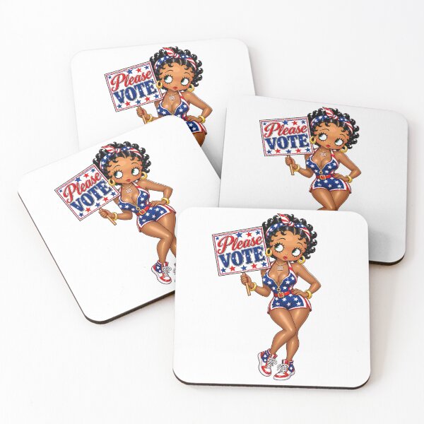 Item preview, Brown Betty Boop Please Vote – Patriotic Vintage Glamour designed and sold by Artbyminga.