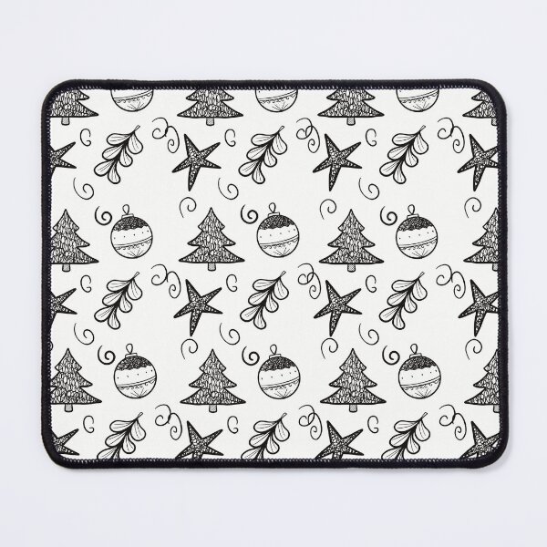 Item preview, Christmas doodle black and white designed and sold by Crystalseahorse.