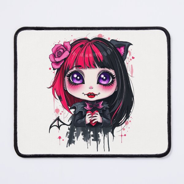 Item preview, Cute Chibi Vampire Cat Girl - Pastel Goth Heart Art designed and sold by ERODED SELF.