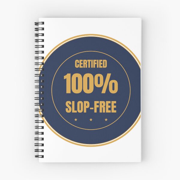 Item preview, Certified Slop-Free Funny AI Badge Shirt Dark designed and sold by BerkleyCo.